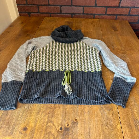 Anthropologie Sparrow Angora Cashmere Blend Cowl Neck Sweater sz Medium Classic - Picture 5 of 13